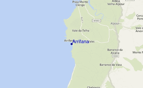mappa di localizzazione di Arrifana