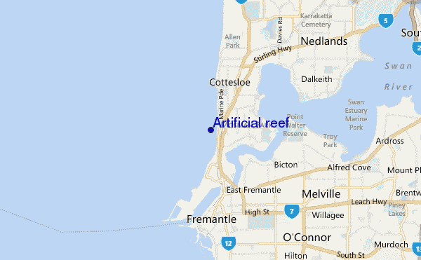 mappa di localizzazione di Artificial reef