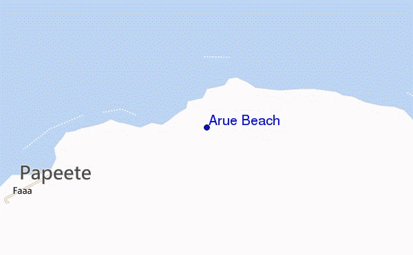 mappa di localizzazione di Arue Beach