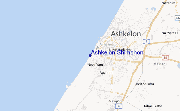mappa di localizzazione di Ashkelon Shimshon