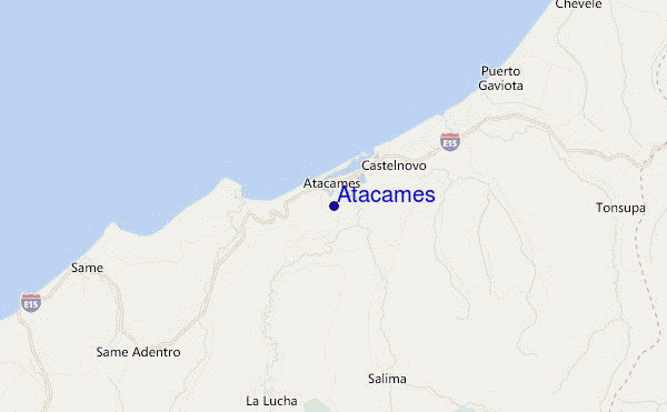 mappa di localizzazione di Atacames