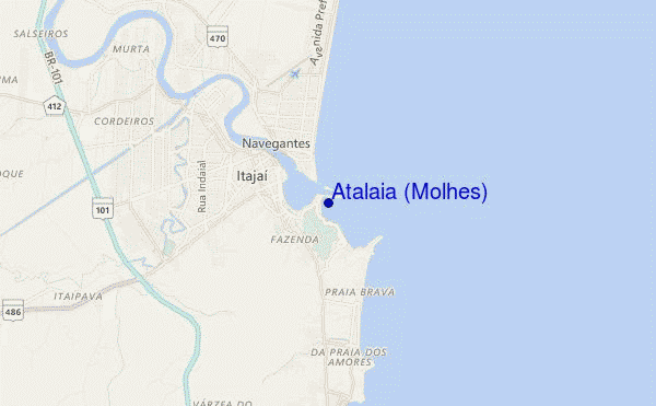 mappa di localizzazione di Atalaia (Molhes)