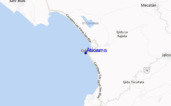 mappa di localizzazione di Aticama