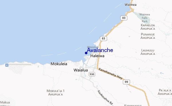 mappa di localizzazione di Avalanche