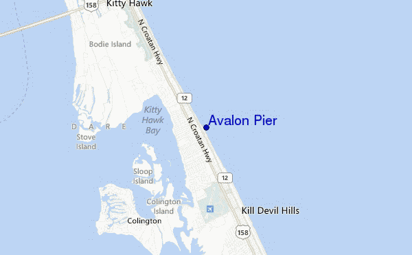 mappa di localizzazione di Avalon Pier