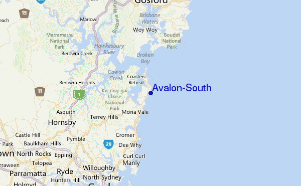 Avalon-South Location Map