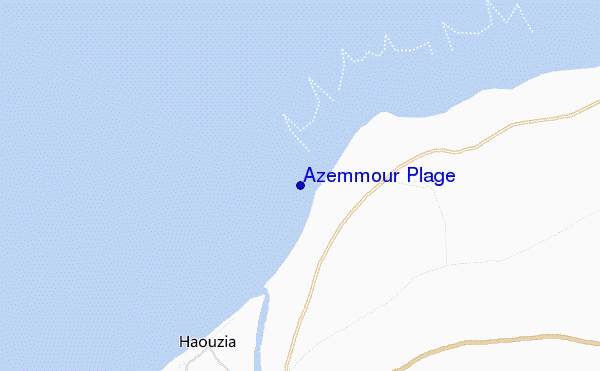 mappa di localizzazione di Azemmour Plage