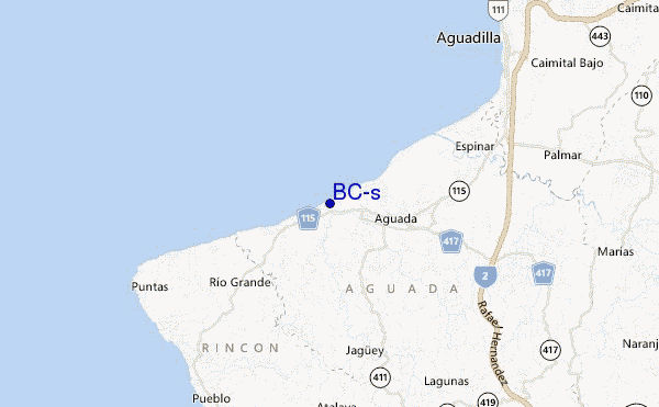 mappa di localizzazione di BC's