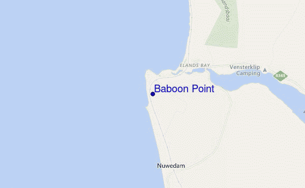 mappa di localizzazione di Baboon Point