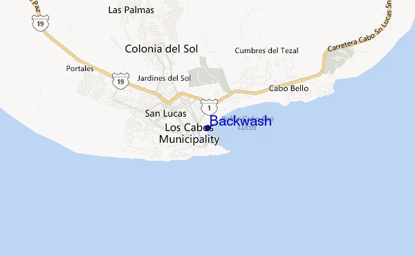 mappa di localizzazione di Backwash