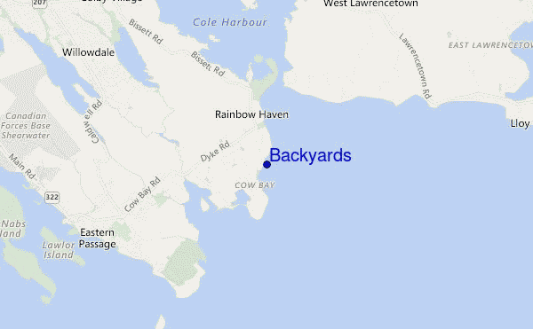 mappa di localizzazione di Backyards