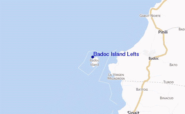 mappa di localizzazione di Badoc Island Lefts