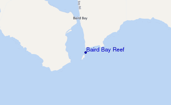 mappa di localizzazione di Baird Bay Reef