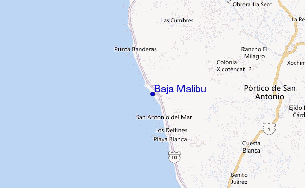 mappa di localizzazione di Baja Malibu