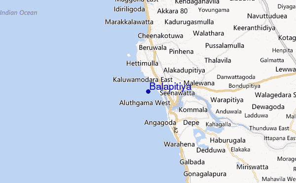 mappa di localizzazione di Balapitiya