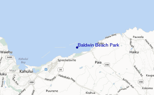 mappa di localizzazione di Baldwin Beach Park