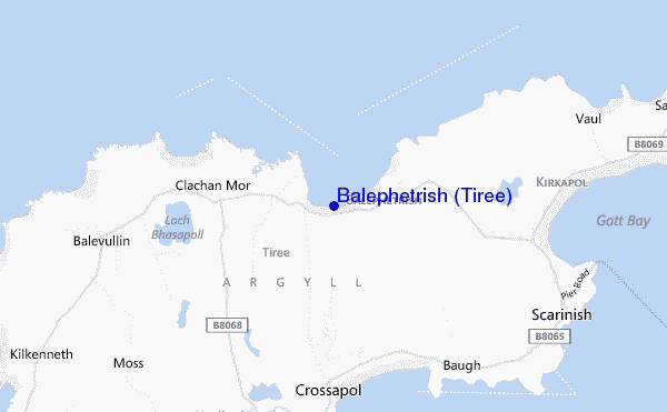 mappa di localizzazione di Balephetrish (Tiree)