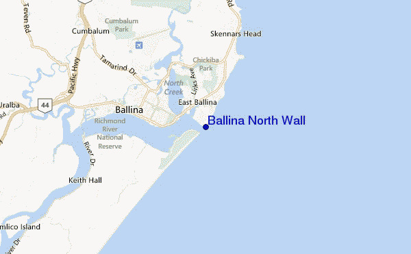 mappa di localizzazione di Ballina North Wall