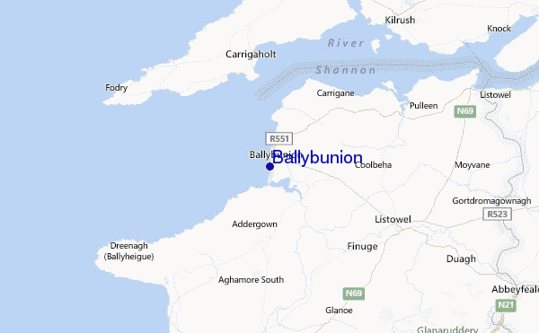 Ballybunion Location Map