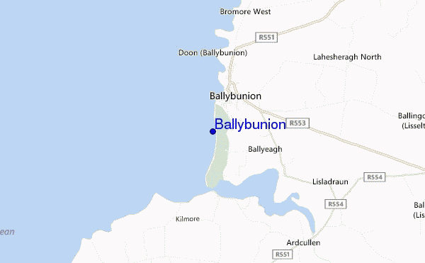 mappa di localizzazione di Ballybunion