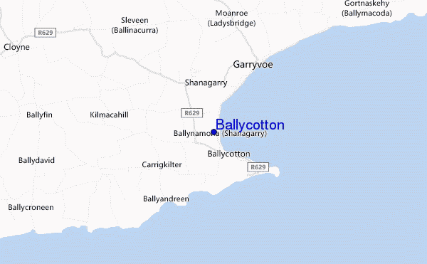 mappa di localizzazione di Ballycotton