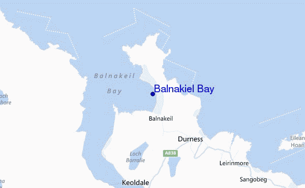 mappa di localizzazione di Balnakiel Bay