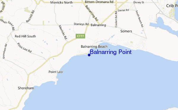 mappa di localizzazione di Balnarring Point