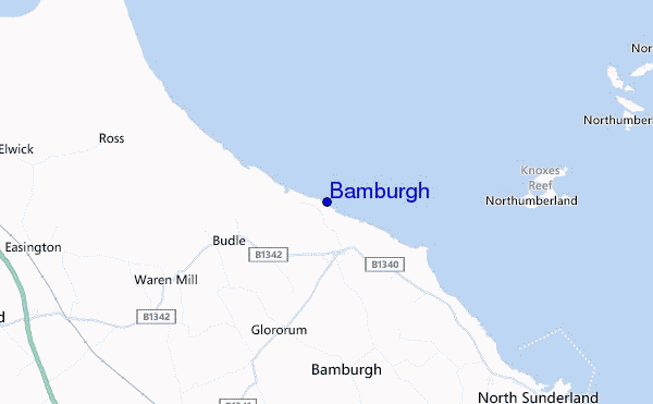 mappa di localizzazione di Bamburgh