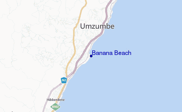 mappa di localizzazione di Banana Beach