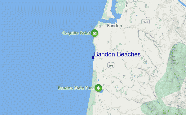 mappa di localizzazione di Bandon Beaches
