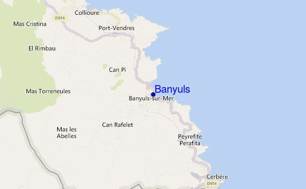 mappa di localizzazione di Banyuls