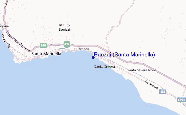 mappa di localizzazione di Banzai (Santa Marinella)