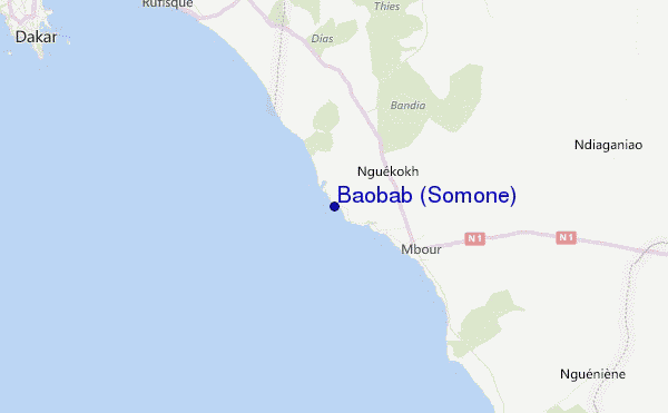 Baobab (Somone) Location Map