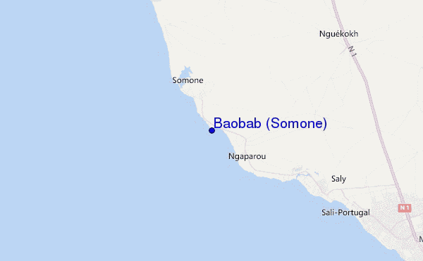 mappa di localizzazione di Baobab (Somone)