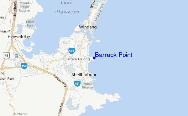 mappa di localizzazione di Barrack Point