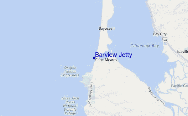 mappa di localizzazione di Barview Jetty