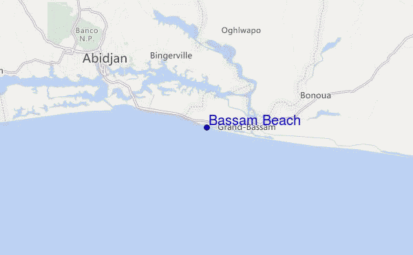 Bassam Beach Location Map