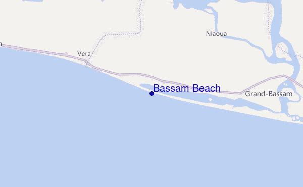 mappa di localizzazione di Bassam Beach