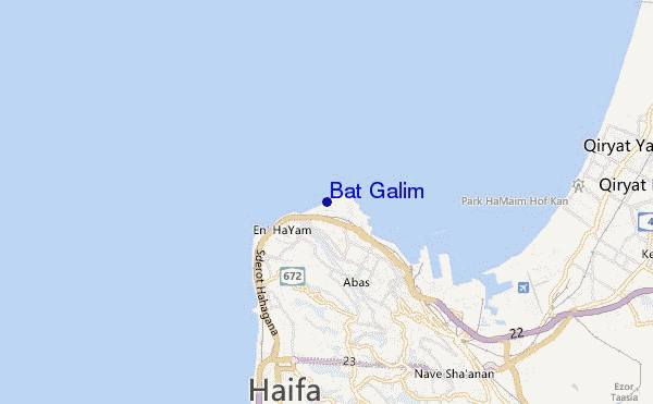 mappa di localizzazione di Bat Galim