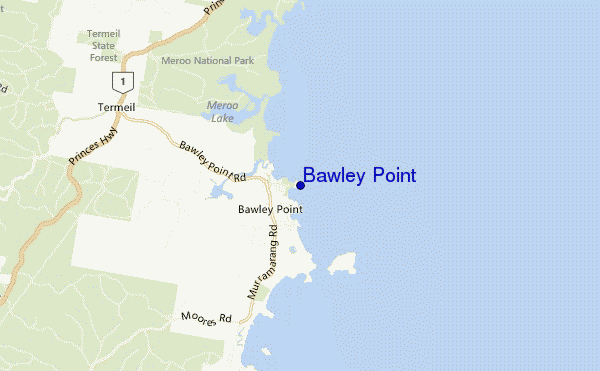 mappa di localizzazione di Bawley Point