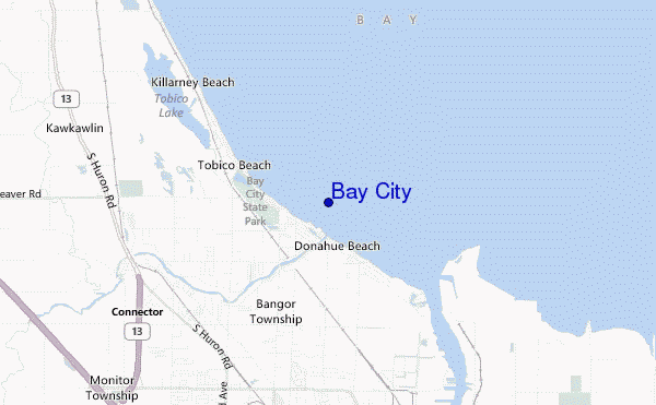 mappa di localizzazione di Bay City