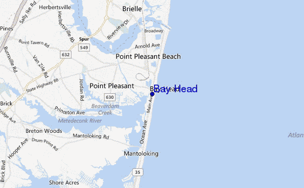 mappa di localizzazione di Bay Head