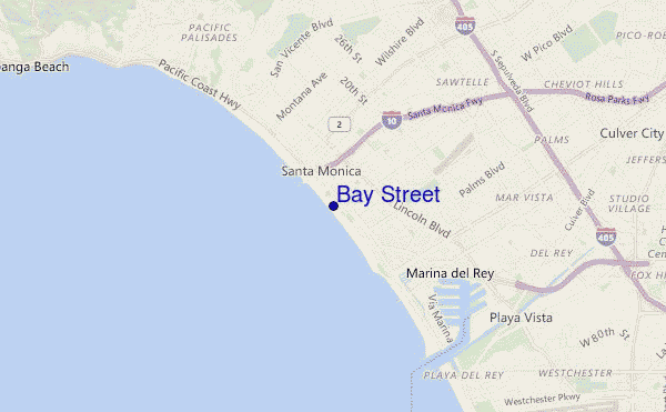 mappa di localizzazione di Bay Street