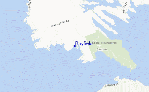 mappa di localizzazione di Bayfield