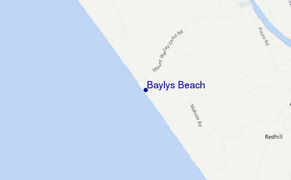 mappa di localizzazione di Baylys Beach