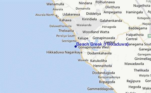 mappa di localizzazione di Beach Break (Hikkaduwa)