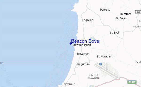 mappa di localizzazione di Beacon Cove