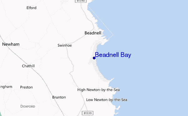 mappa di localizzazione di Beadnell Bay