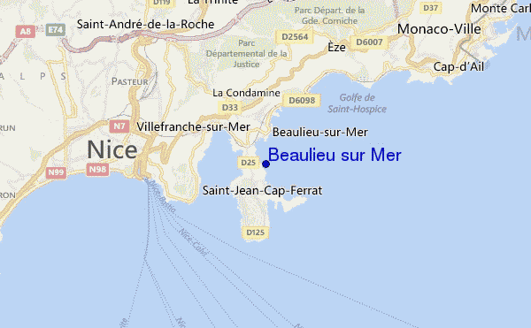 mappa di localizzazione di Beaulieu sur Mer