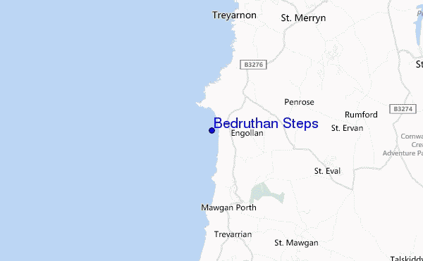 mappa di localizzazione di Bedruthan Steps